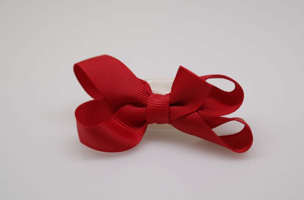Small bowtique hair Bow with colors  Red